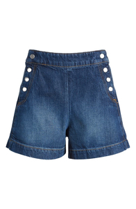 Shorts d'été décontractés pour femmes, style vintage, en jean brodé, taille mi-haute, coupe droite, délavé, sexy, grande taille, avec poches - Product Image 4
