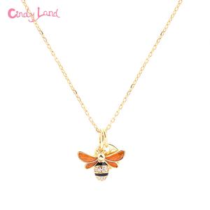 CL สร้อยคอเงินแท้ 925 ลายผึ้งจี้เครื่องประดับชั้นดีของผู้หญิง - Product Image 4