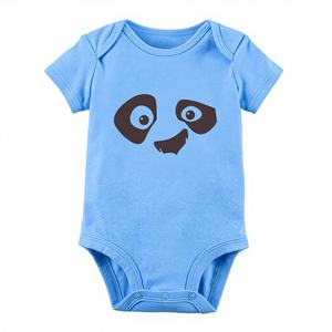 Combinaison bébé à manches courtes respirante en bambou écologique et coton biologique colorée pour nourrissons et tout-petits Fermeture à boutons pression - Product Image 1