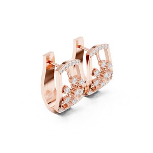 14K Yellow Gold Round Lab-Grown Diamond Earrings for Women Office Wear Earring New Grown Diamond - Product Image 4