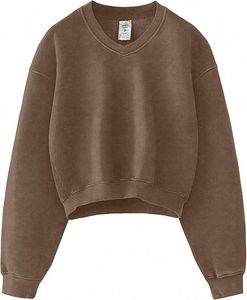 Sudadera con capucha y sudadera oversize con lavado ácido, logotipo empresarial personalizable, estilo streetwear, sudaderas tipo pullover - Product Image 1