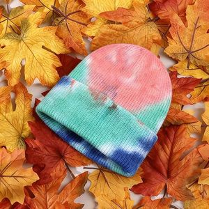 Bonnet d'hiver unisexe en coton long et pelucheux, style tie-dye, camouflage, avec nœuds, tricoté, chaud, pour la plage, avec lettres et embout de bout. - Product Image 6