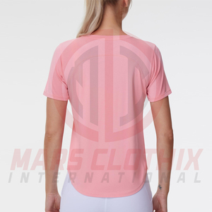 Camiseta Deportiva de Verano para Mujer, de Algodón, Holgada, Informal, de Secado Rápido y Transpirable, Cuello Redondo, Color Sólido - Product Image 5