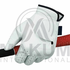 Guante de Golf de Cuero Genuino Blanco, Transpirable y Perforado, para Mano Derecha, Unisex, con Cierre de Velcro - Product Image 5