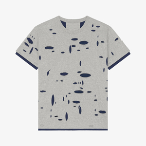 T-shirt décontracté en coton doux, effet délavé et usé, style streetwear urbain, imprimé graphique, pour homme, tendance, vêtement décontracté pour tous les jours - Product Image 4