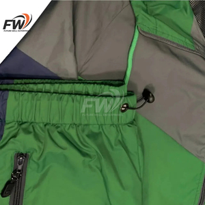 ชุดวอร์มกีฬาไนลอนน้ำหนักเบาแบบขายส่ง เสื้อแจ็คเก็ตกันลมแบบ Colorblock และกางเกงจ็อกเกอร์ ชุดออกกำลังกายลายเรียบ - Product Image 5