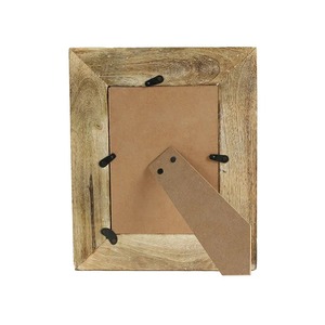Rustic Wooden Photo <b>Frame</b> Rectangle Vertical Tabletop Decor With Beaded Edge <b>Design</b> - Product Image 4