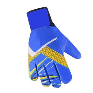 Football Goalkeeper Gloves PU Full Finger Non Slip Breathable Adjustable <b>Wrist</b> <b>Strap</b> Hook Loop Closure Unisex Silicone Printing - Product Image 3