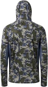 Nouveau design en maille personnalisé avec couvre-visage, léger, haute performance, sweat à capuche à séchage rapide, camouflage 3D pour homme, manches longues - Product Image 2