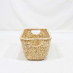 Hand Woven Water Hyacinth Storage Basket Natural Fiber Organizer Bin Square Woven Keeper for Home Kitchen Bathroom - Product Image 5