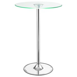 Tavolo da Bar Indra con Piano in Vetro Cromato e LED, Design Moderno per Uso Domestico o Commerciale - Product Image 5