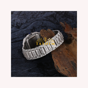 VVS Men's 41mm Luxury Stainless Steel Sport Watch 20mm White Gold Plating ETA Quartz Movement Analog Business Coin Fashion <b>Gift</b> - Product Image 2