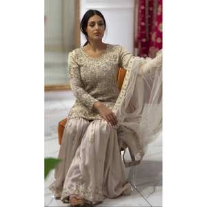 Top de fiesta de diseñador con Fancy Dupatta y Gharara XL, talla elegante y elegante - Product Image 5