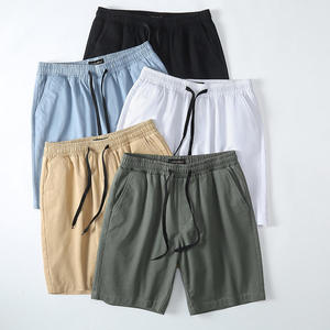 Nouveaux shorts d'été mi-longs à cordon de serrage pour hommes, décontractés, amples, de sport, couleur unie, longueur genou, vente en gros - Product Image 6
