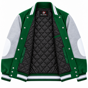 Chaqueta Universitaria Unisex Personalizada OEM, Mezcla de Lana, Mangas de Felpa, Bordada, Estilo Béisbol, Directo de Fábrica - Product Image 2