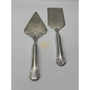 Juego de Servidores de Pastel Ecológicos y Modernos, Cuchillo para Servir Postres con Mango Decorativo de Acero Inoxidable, Vajilla para Fiestas, Bodas y Cenas - Product Image 1