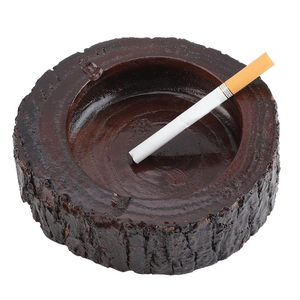Cendrier en bois avec insert en acier inoxydable, design élégant pour cigarettes, cendrier sans fumée avec couvercle, durable et élégant pour la maison - Product Image 1