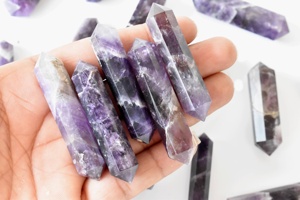 Últimos Lanzamientos: Cristales de Amatista Pulidos con Doble Punta de Lápiz para Decoración y Regalos - Product Image 4