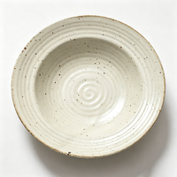 Plat à soupe en porcelaine Wabi-Sabi, vaisselle de mariage, fait main, écologique, beige, vintage, compatible four, vaisselle en céramique