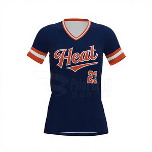 Oem Service Youth V-Neck Softball <b>Shirts</b> Wholesale Design Your Own Product V-Neck Softball <b>Shirts</b> - Product Image 1