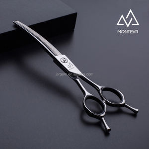 #1 üst satıcı kavisli Pet saç tıknaz makas 18 diş Pet bakım makası tinners köpek bakım makas - Product Image 3