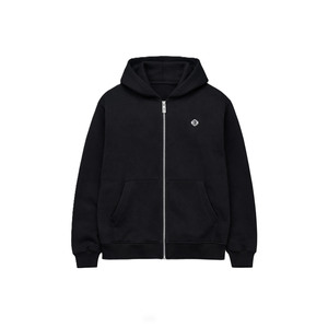 เสื้อฮู้ดซิปผ้าฝ้ายฟลีซหนา 400 GSM สำหรับผู้ชาย ทรงโอเวอร์ไซส์ สตรีทแวร์ ซิปเต็มตัว รับสกรีนโลโก้ เสื้อฮู้ดเปล่า ขายส่ง OEM - Product Image 2