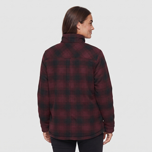 Women's Plaid Fleece <b>Jacket</b> Stand Collar Full Sleeve Winter Warm Plaid Coat Ladies <b>Flannel</b> Outerwear Winter <b>Flannel</b> <b>Jackets</b> - Product Image 5