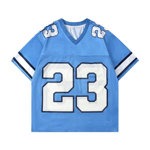 Camiseta de Fútbol Americano Transpirable de Malla, Cuello en V Extra Grande, Uniforme de Práctica de Equipo, 100% Poliéster, Antibacteriana, Personalizada OEM Privada - Product Image 4