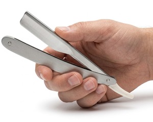 Rasoir manuel classique HRTS pour hommes, lame unique en acier inoxydable, couteau de rasage de sécurité, outil jetable pour la coiffure - Product Image 1