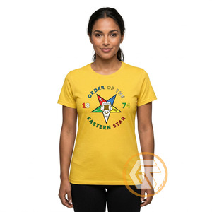 Wholesale Eastern Star Women's Summer Casual T-Shirt-Eco-Friendly Cotton Jersey Fabric Breathable Anti-Wrinkle Half Sleeve - Product Image 2