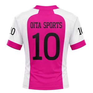 Camiseta Deportiva de Fútbol Americano de Manga Corta Rosa y Blanca, Ligera y Transpirable, para Clubes Escolares - Product Image 2