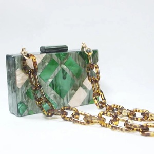 Handmade Eco-friendly Resin <b>Clutch</b> <b>Bag</b> with Pearl Handle Modern Luxury Rectangle Design Custom Shape Sculpture for Home Decor - Product Image 6