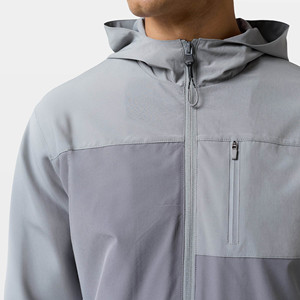 Nouvelle conception OEM, logo personnalisé, ensembles de coupe-vent sportifs pour hommes, veste coupe-vent légère à séchage rapide et short, ensemble de jogging d'été - Product Image 5