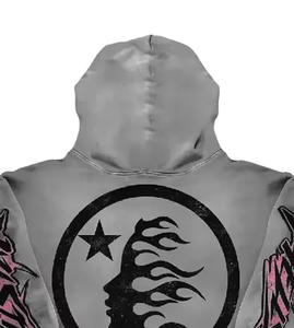 เสื้อฮู้ดดี้ผ้าฟลีซคอตตอน 100% ทรงโอเวอร์ไซส์ ตัดเย็บแบบวินเทจ สีพื้น แต่งลายปัก  ฟอกสีแบบแอซิดวอช  สำหรับผู้ชาย - Product Image 3