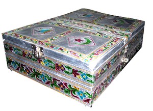 Handcrafted Brass Gold-Plated Embossed Antique Design Gift <b>Box</b> Decorative Indian Quran/Bible/<b>Book</b> <b>Box</b> with Holder Delhi Souvenir - Product Image 2