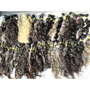 Cheveux humains bruts cheveux vierges non transformés en vrac naturel sud de l'Inde temple extensions de cheveux humains 100% naturel meilleur donneur unique - Product Image 3