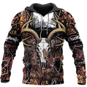 Sudadera con Capucha de Camuflaje para Caza de Ciervos, Diseño Casual con Impresión 3D por Sublimación, para Hombre y Mujer, con Forro Polar 100% Algodón - Product Image 2