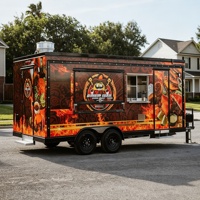 Remorque alimentaire mobile commerciale entièrement équipée pour burgers, tacos et grillades, camion mobile pour la vente de rue, festivals et traiteur