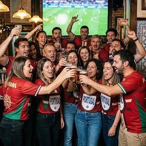 Camiseta de Fútbol de Portugal Unisex de Manga Corta con Cuello Sublimado, 100% Poliéster, Tejido de Malla Transpirable, Nombre y Números del Equipo Personalizados en la Parte Delantera - Product Image 4