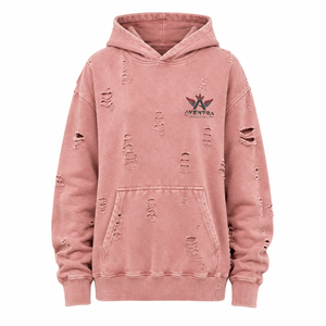 Sudadera con Capucha Personalizada para Mujer, Estilo Desgastado, Material de Algodón Grueso, Corte Holgado, Acabado Deslavado, Puños Acanalados, Capucha Ajustable, Moderna - Product Image 1
