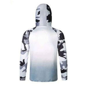 Breathable Spandex/Polyester Pullover Customizable Lightweight Quick-Dry Outdoor <b>Beach</b> Wear Men's Fishing <b>Hoodie</b> UPF 50 Anti-UV - Product Image 2
