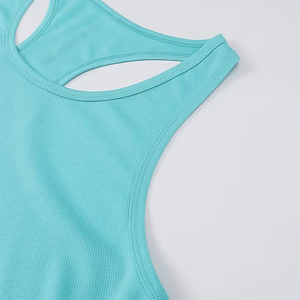 OEM Service Sporty Sleeveless Gym Tank Tops Custom Logo Cotton Polyester Athletic <b>Long</b> <b>Vest</b> With Custom Design And Size - Product Image 3