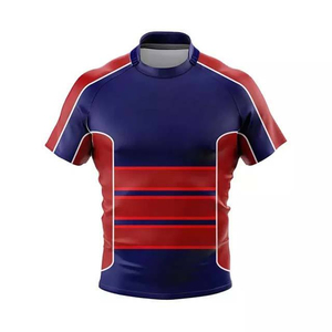 Tenue de rugby OEM grande taille en polyester doux, ensemble complet personnalisé pour équipe, kit de rugby professionnel, protection UV, évacuation de l'humidité - Product Image 3