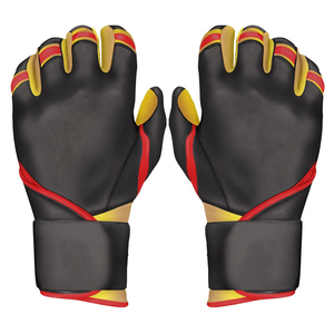 Guantes de Cricket Blancos y Negros de Cuero PVC Transpirable con Cierre a Presión para Mano Derecha, 13-16 mm de Grosor, 2.6 lb, Costuras Sin Costuras - Product Image 5