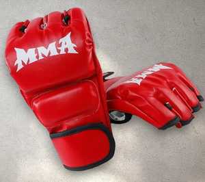 Wholesale Leather MMA Gloves <b>Open</b> Finger Kickboxing Grappling Custom Design Eco-friendly Lightweight Training Fight Gloves - Product Image 2