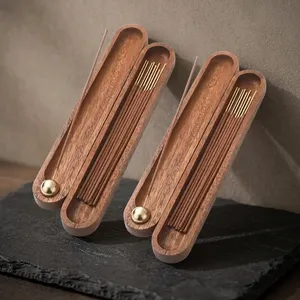 Porte-encens religieux en bois de santal indien, artisanal, écologique, de qualité supérieure, personnalisable, élégant et durable pour la maison - Product Image 2