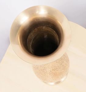 Hot Sale Gold Modern Style Flower <b>Vase</b> for Tabletop Display Handcrafted Aluminium Customizable Color Living Room Fancy <b>Vase</b> - Product Image 5