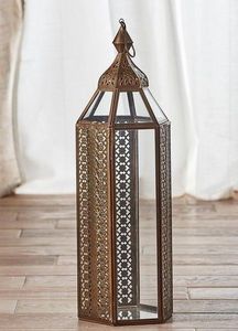 Lanterne marocaine arabe décorative en métal, porte-bougie, lampe suspendue islamique, décoration d'intérieur, cadeau pour le Ramadan et l'Aïd, pour un événement à la maison - Product Image 5