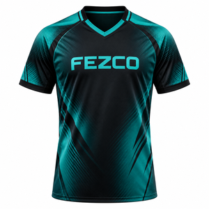 Camiseta de Fútbol para Hombre con Estampado por Sublimación en Contraste Negro a Precio Económico, Personalizable, de Manga Corta para Fanáticos - Product Image 4