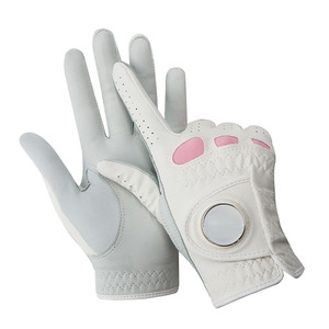 Nouveaux gants de golf personnalisés pour hommes et femmes, main gauche et droite, en cuir Cabretta avec marqueur de balle, prix usine - Product Image 1